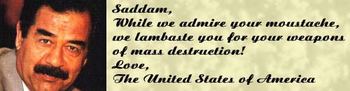 Dear Saddam,